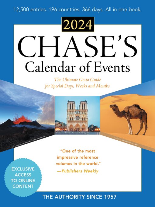 Title details for Chase's Calendar of Events 2024 by Editors of Chase's - Wait list